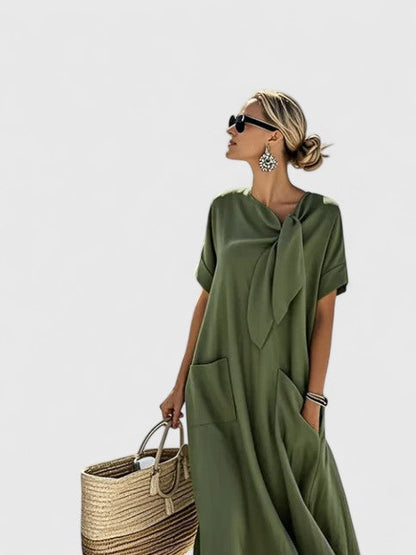 Virella | Women Elegant Oversized Dress with Short Sleeves and Relaxed Flowing Fit
