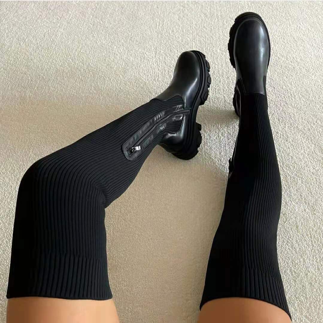 Scarlett | Women's Trendy Stylish Knee-high Boots with Zipper
