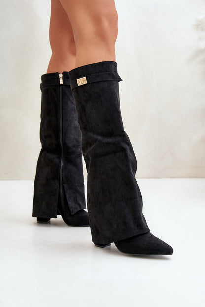 Evelyn | Chic Elegant Knee-high Boots with Buckle Strap