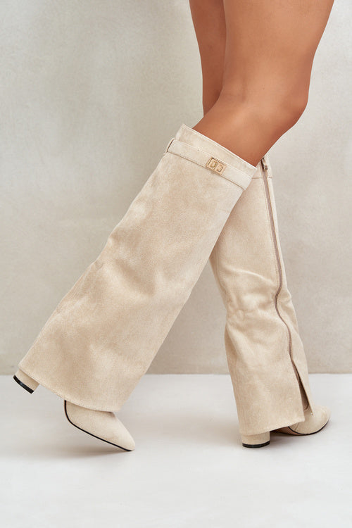 Evelyn | Chic Elegant Knee-high Boots with Buckle Strap