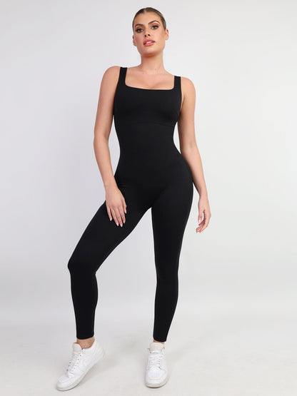Scarlett | Sleeveless Workout Jumpsuit with Square Neck