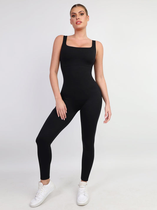 Scarlett | Sleeveless Workout Jumpsuit with Square Neck