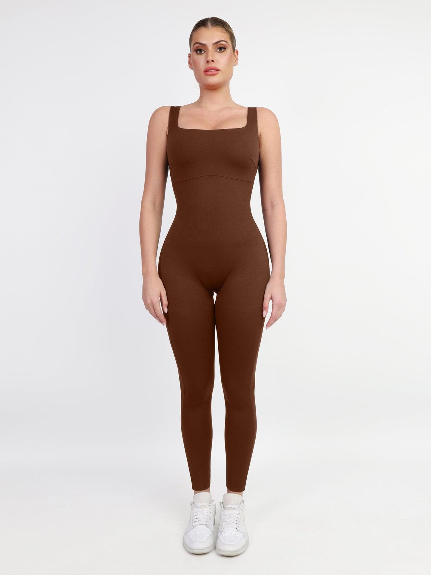 Scarlett | Sleeveless Workout Jumpsuit with Square Neck