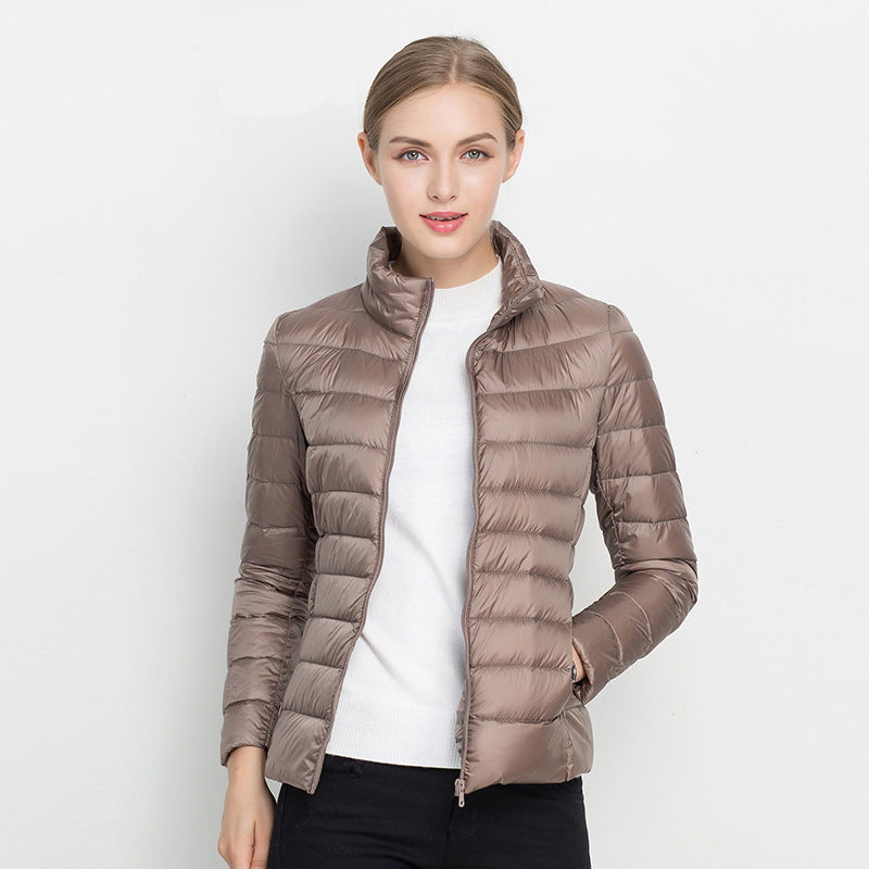 Elizabeth | Lightweight Down Jacket with Stand Collar