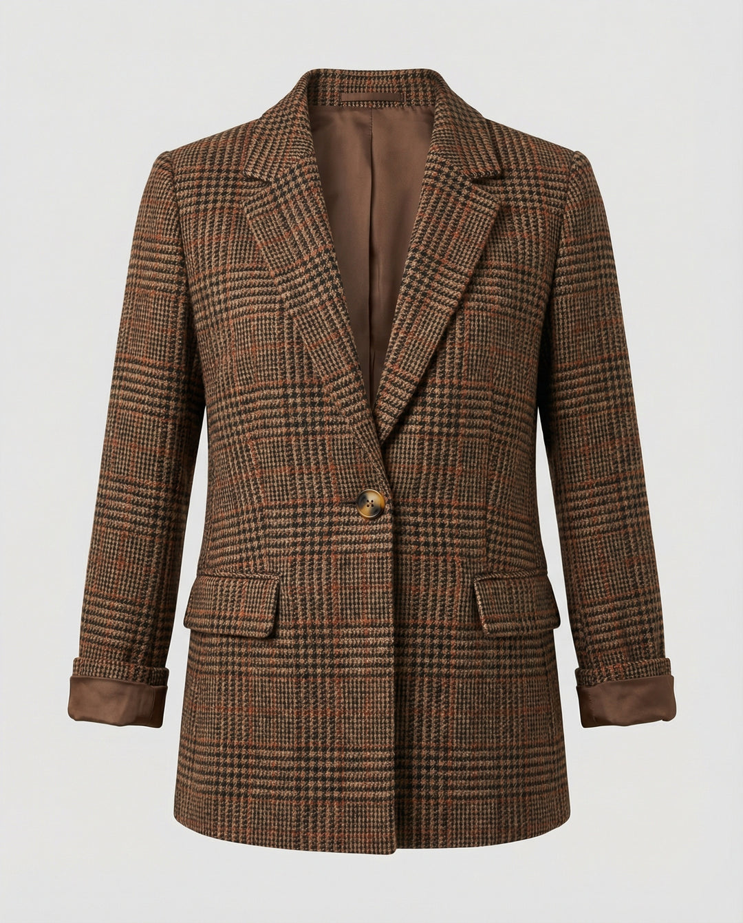 Elowyn | Women’s Checked Single-Breasted Blazer | Elegant