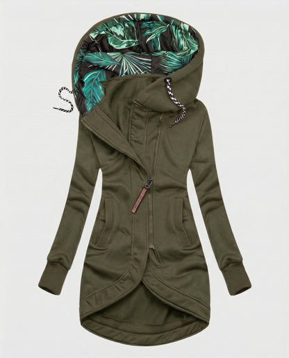 Christine | Women's Hooded Winter Coat with Printed Lining