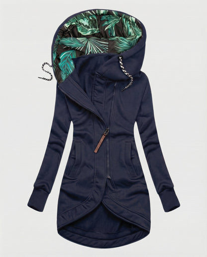 Christine | Women's Hooded Winter Coat with Printed Lining