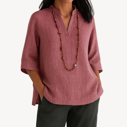 Elora | Women tunic top with V-neck and loose fit design