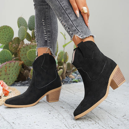 Jennifer | Women's Western Chelsea Ankle Boots with Block Heel