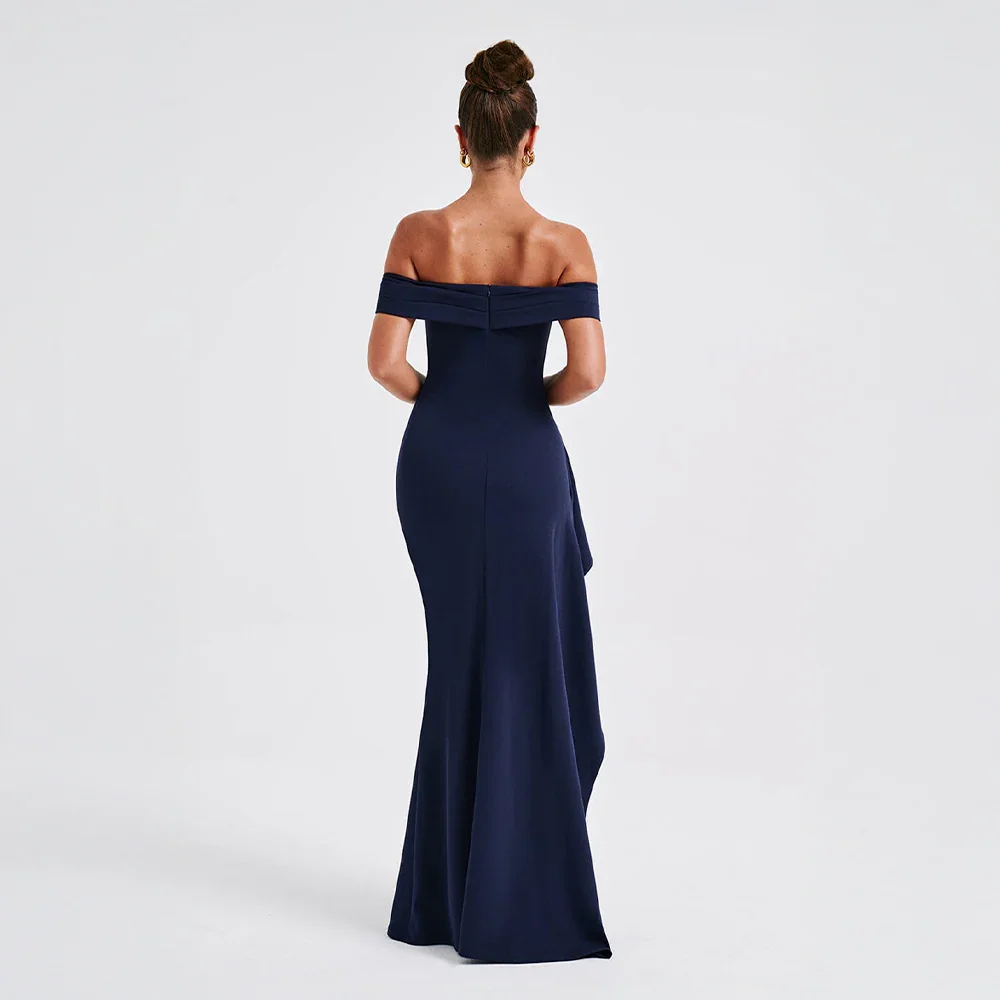 Naomi | Women’s off shoulder maxi dress with high slit