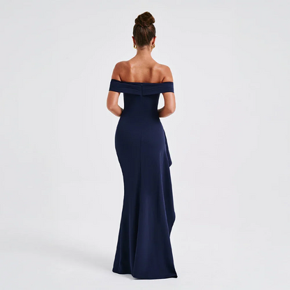 Naomi | Women’s off shoulder maxi dress with high slit