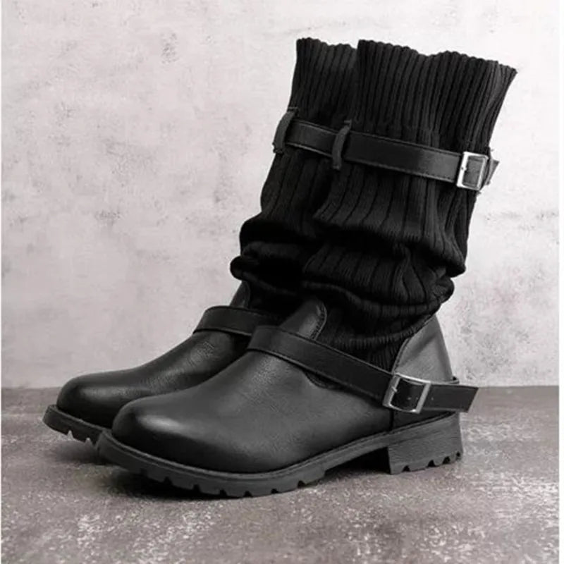 Susan | Women's Winter Boots with Slouch Knit Shaft