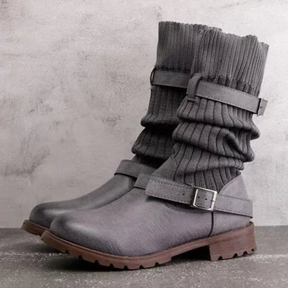 Susan | Women's Winter Boots with Slouch Knit Shaft