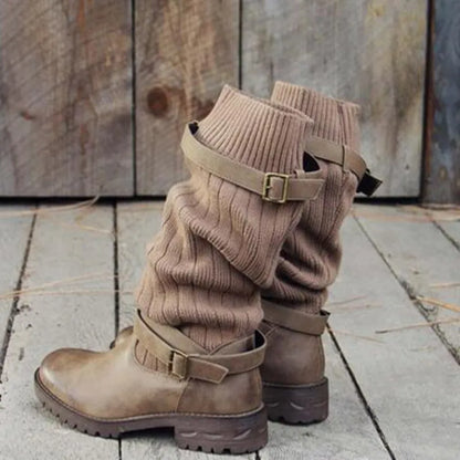 Susan | Women's Winter Boots with Slouch Knit Shaft