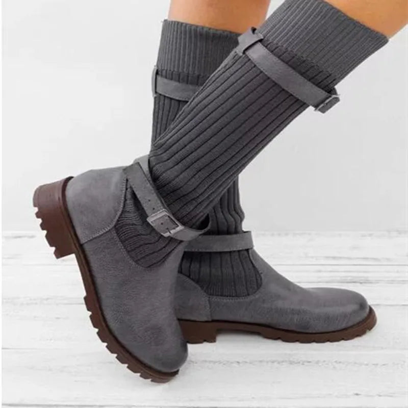 Susan | Women's Winter Boots with Slouch Knit Shaft