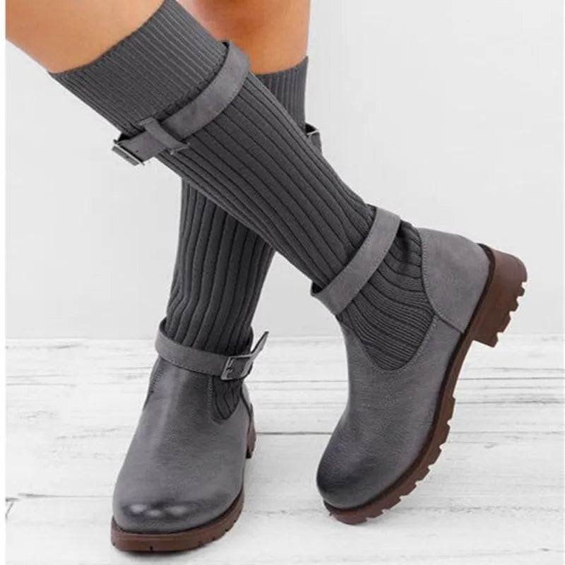 Susan | Women's Winter Boots with Slouch Knit Shaft