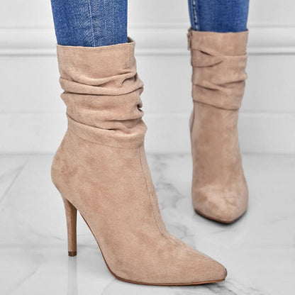 Penelope | Women's High Heel Elegant Ankle Boots with Zipper