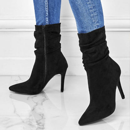 Penelope | Women's High Heel Elegant Ankle Boots with Zipper