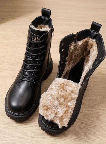 Nancy | Women's Lace Up Ankle Boots with Zipper