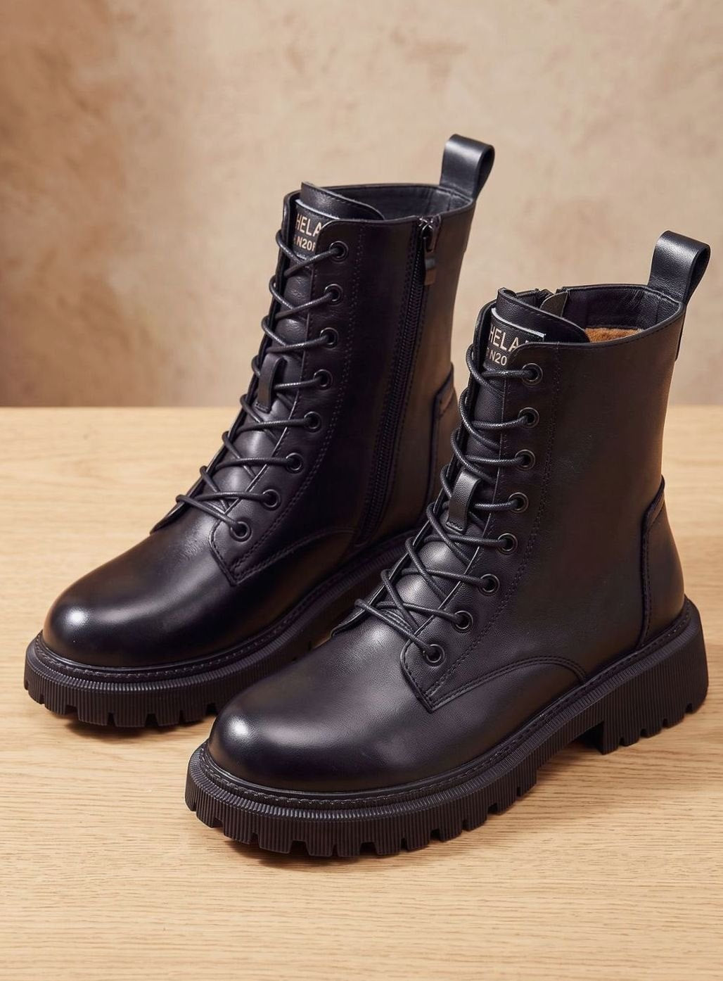 Nancy | Women's Lace Up Ankle Boots with Zipper