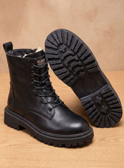 Nancy | Women's Lace Up Ankle Boots with Zipper
