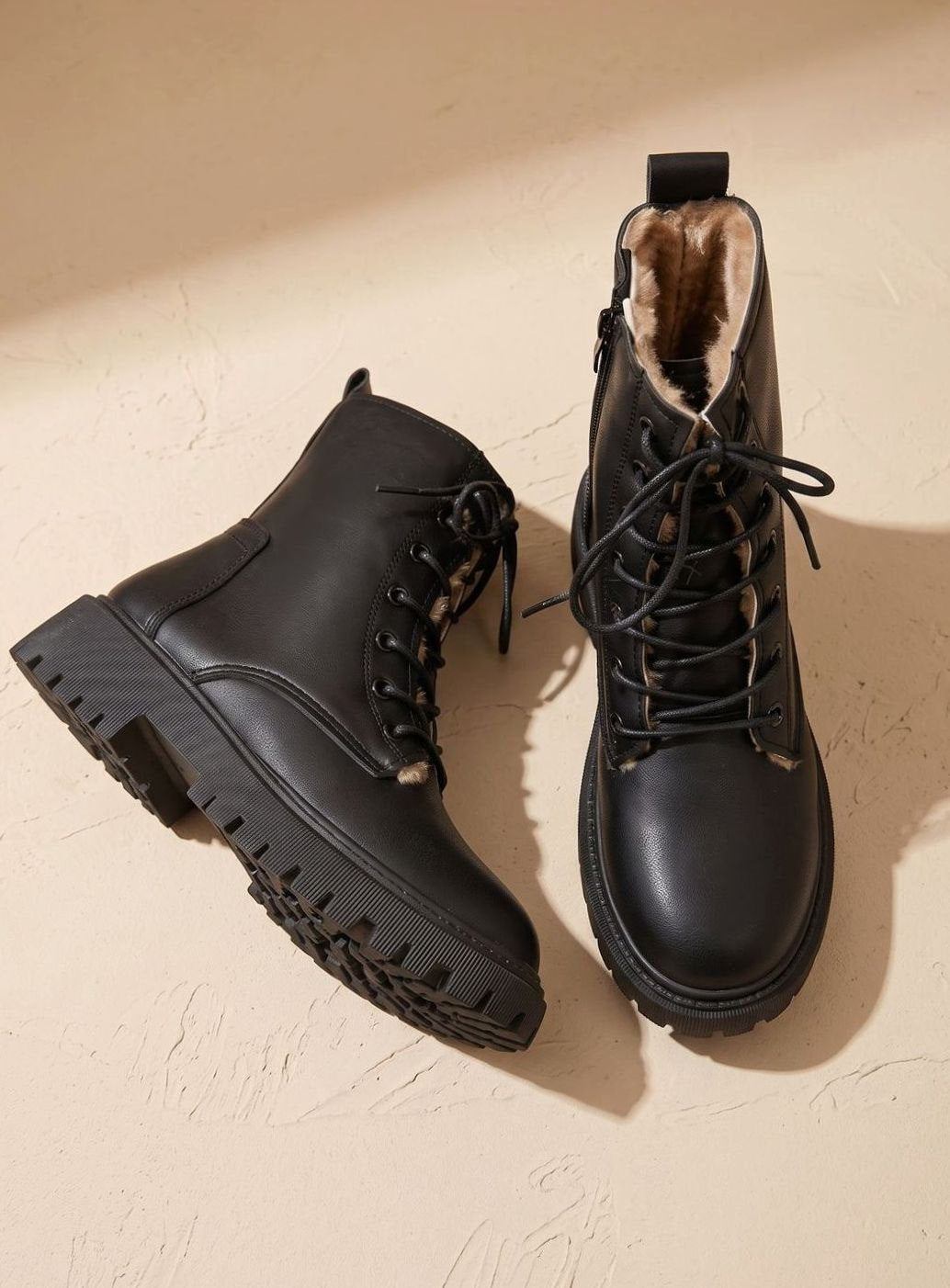 Nancy | Women's Lace Up Ankle Boots with Zipper