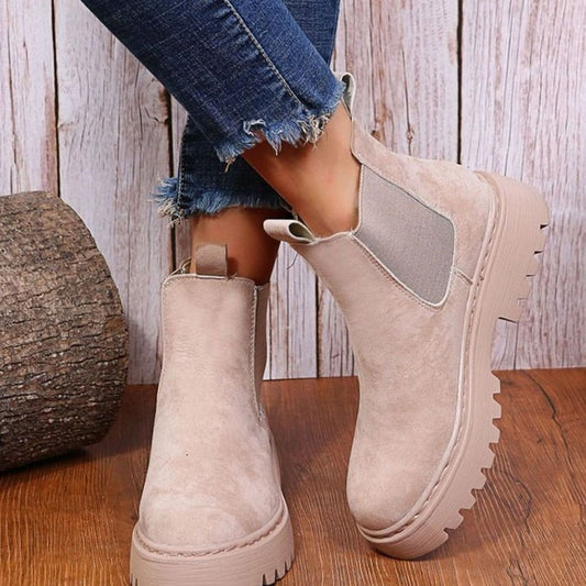 Karen | Women's Platform Chelsea Boots with Suede Look
