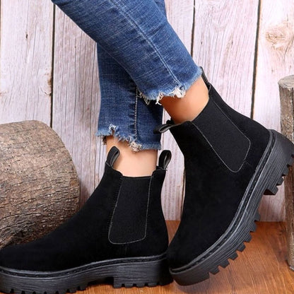 Karen | Women's Platform Chelsea Boots with Suede Look