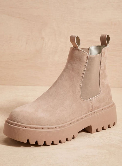 Karen | Women's Platform Chelsea Boots with Suede Look