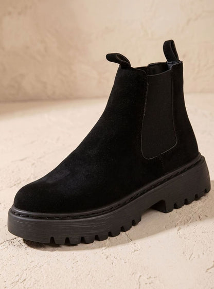 Karen | Women's Platform Chelsea Boots with Suede Look