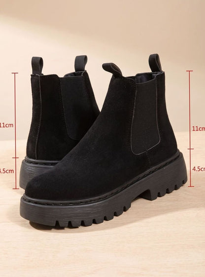 Karen | Women's Platform Chelsea Boots with Suede Look
