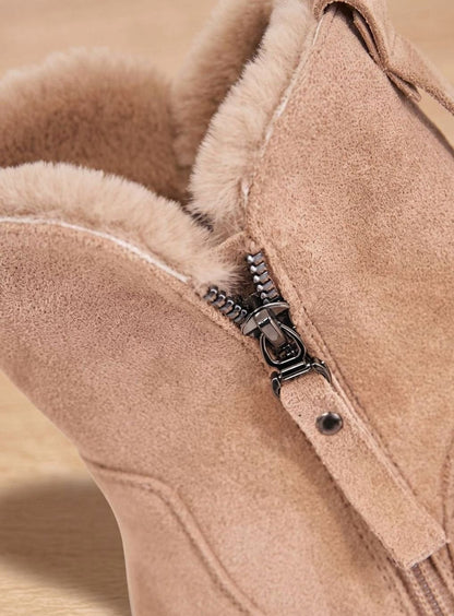 Margaret | Women's Suede Winter Boots with Fur Lining