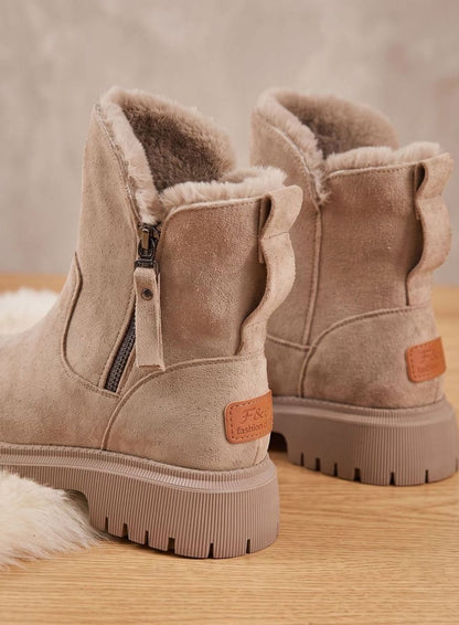 Margaret | Women's Suede Winter Boots with Fur Lining