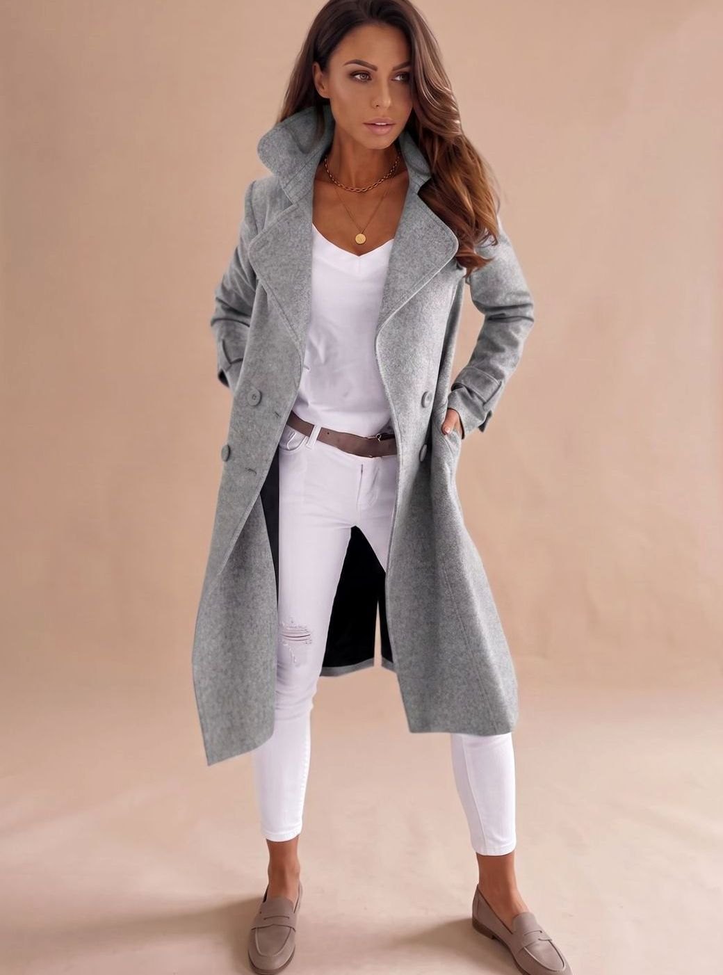 Brenda | Women's Fitted Double-Breasted Wool Coat