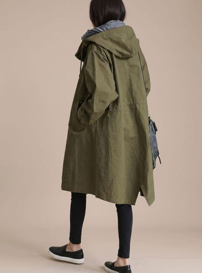 Cynthia | Women's Korean Style Hooded Trench Coat
