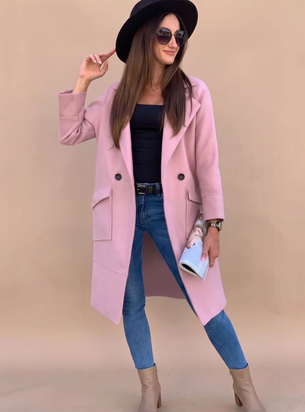 Stephanie | Women's Double-Breasted Trench Coat with Pockets