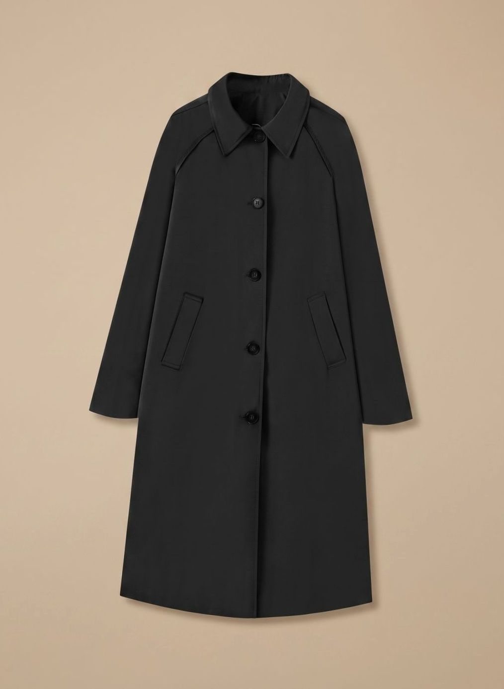 Laura | Women's Long Trench Coat with Side Pockets