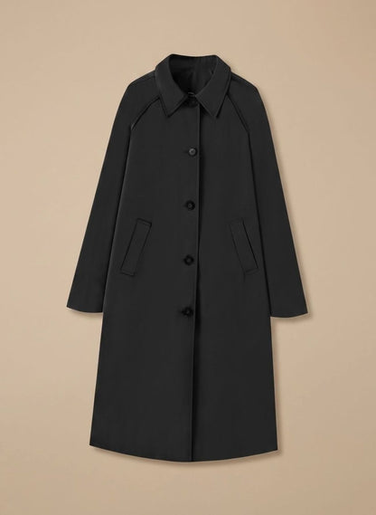 Laura | Women's Long Trench Coat with Side Pockets