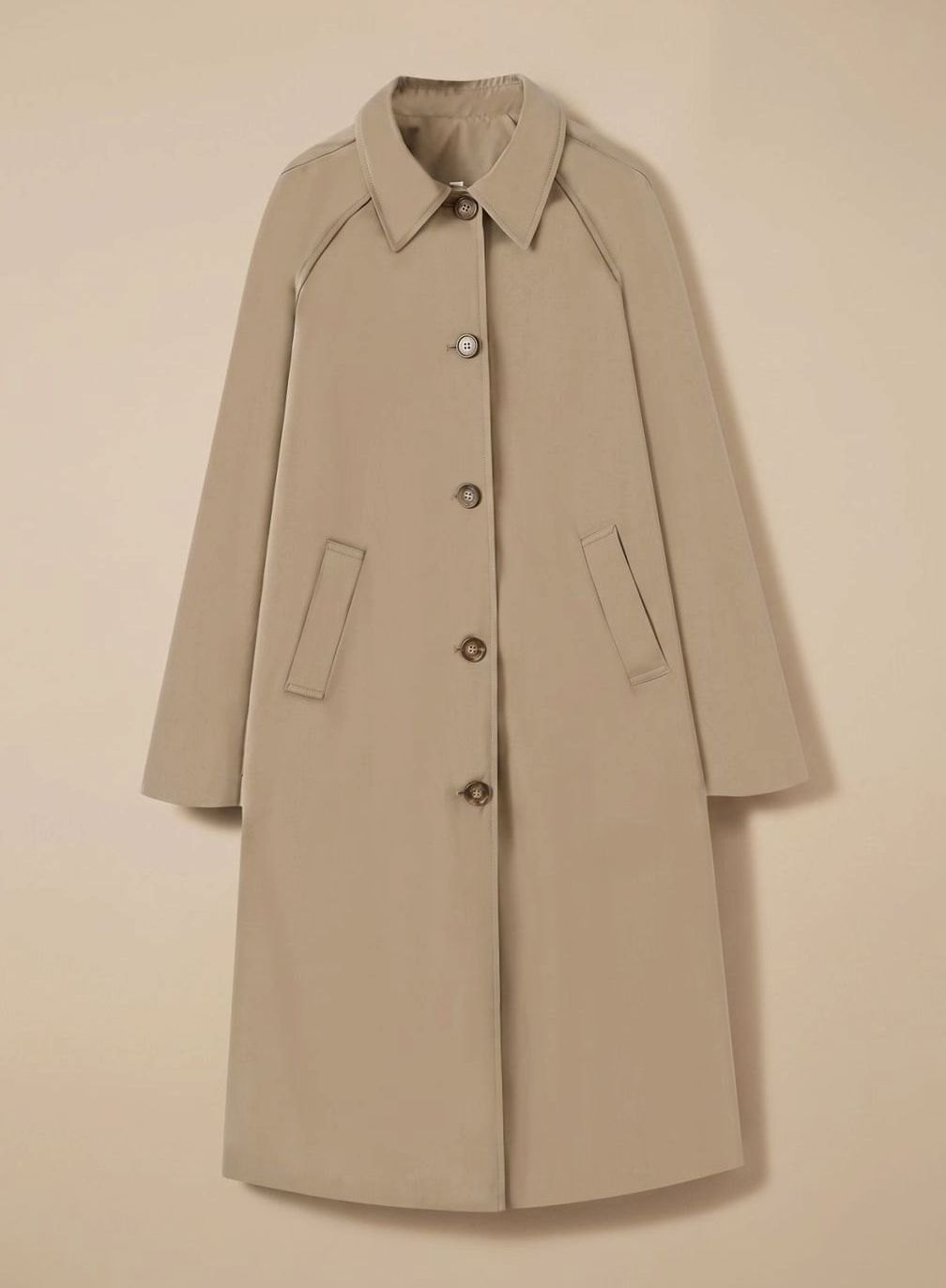 Laura | Women's Long Trench Coat with Side Pockets