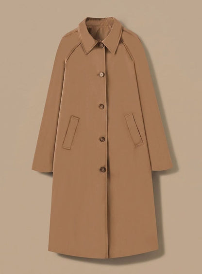 Laura | Women's Long Trench Coat with Side Pockets