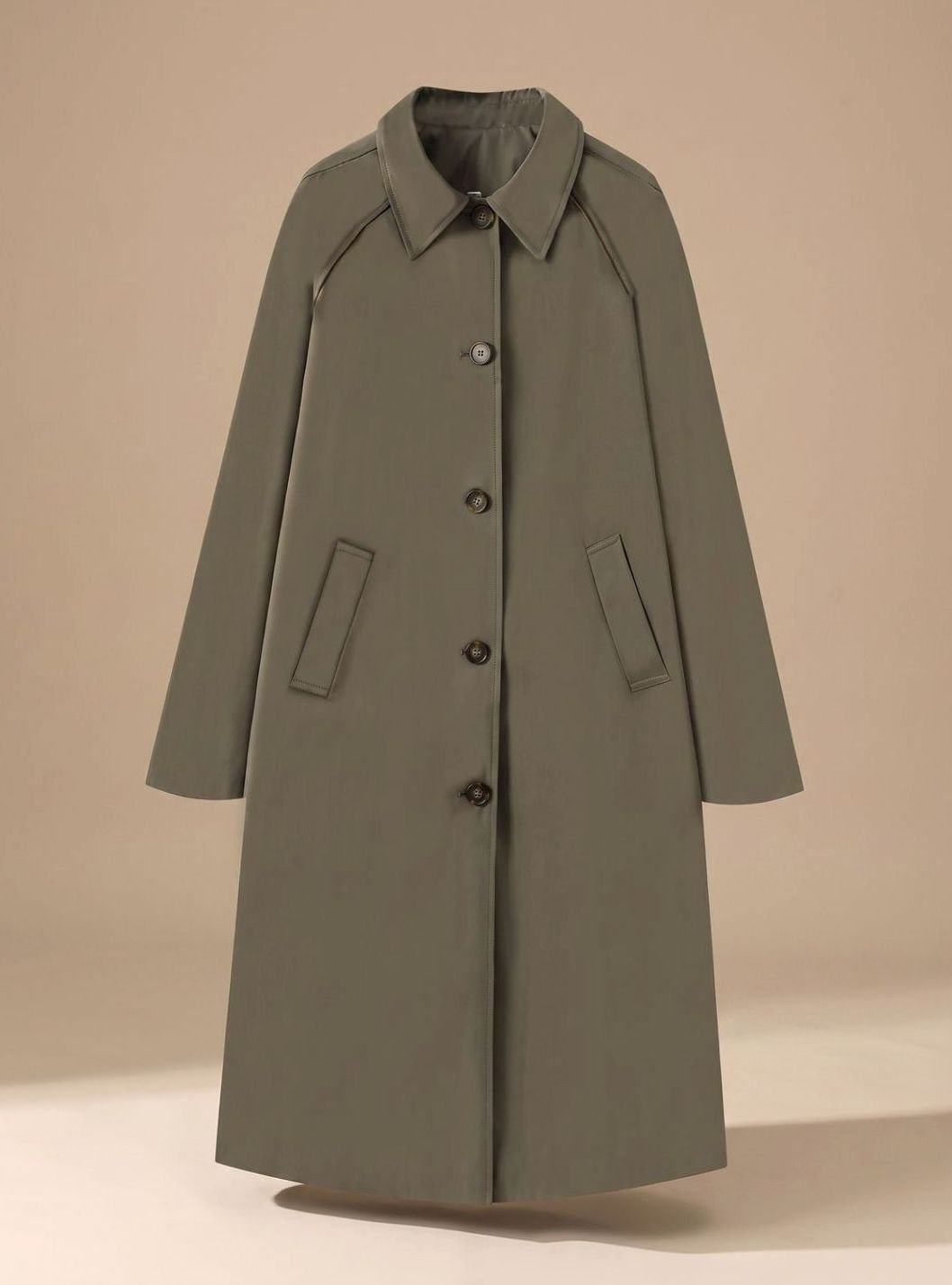 Laura | Women's Long Trench Coat with Side Pockets