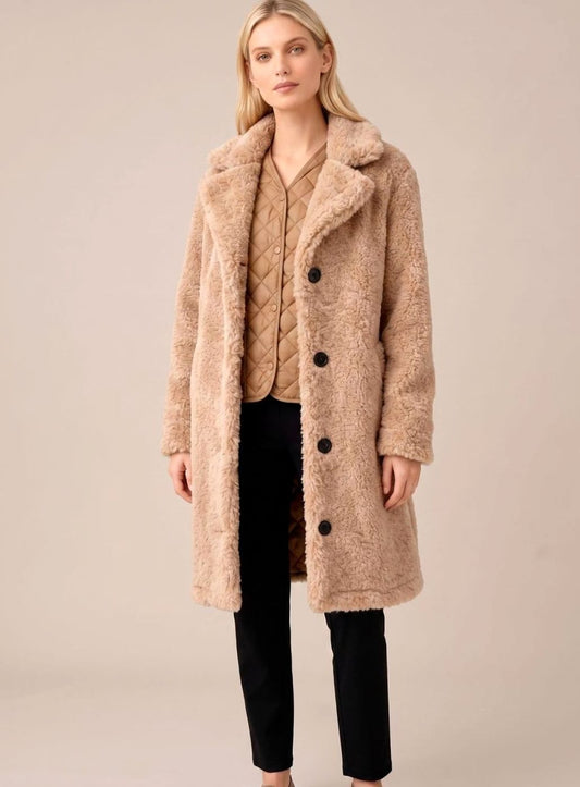 Sharon | Women's Oversized Plush Long Coat