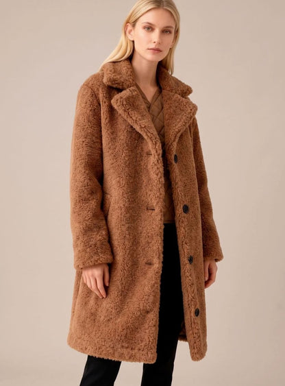 Sharon | Women's Oversized Plush Long Coat
