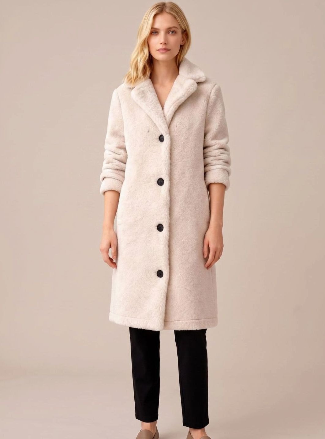 Sharon | Women's Oversized Plush Long Coat