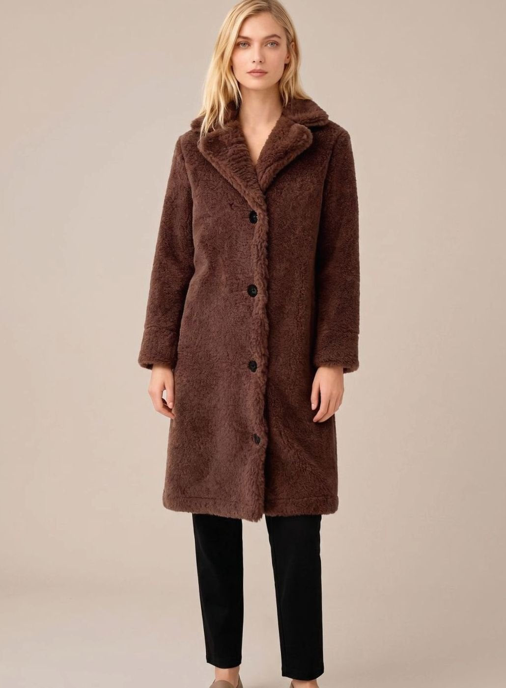 Sharon | Women's Oversized Plush Long Coat