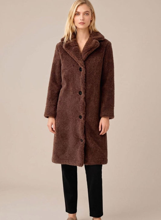 Sharon | Women's Oversized Plush Long Coat