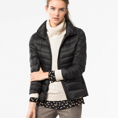 Elizabeth | Lightweight Down Jacket with Stand Collar