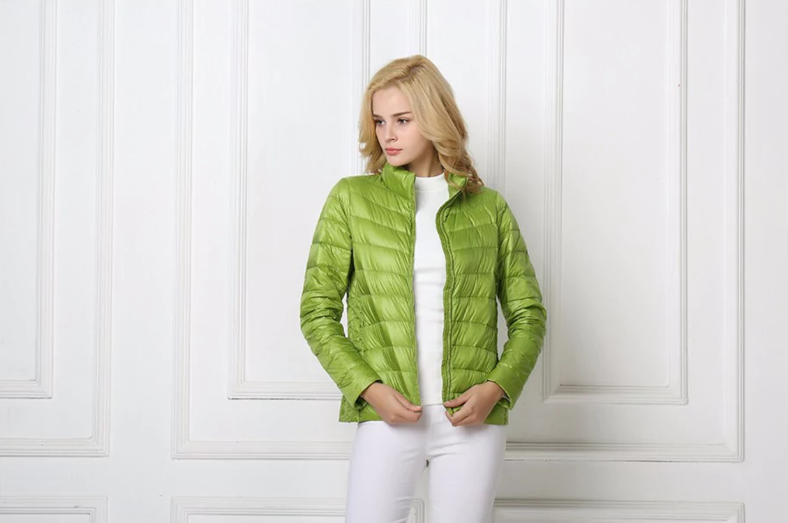 Elizabeth | Lightweight Down Jacket with Stand Collar