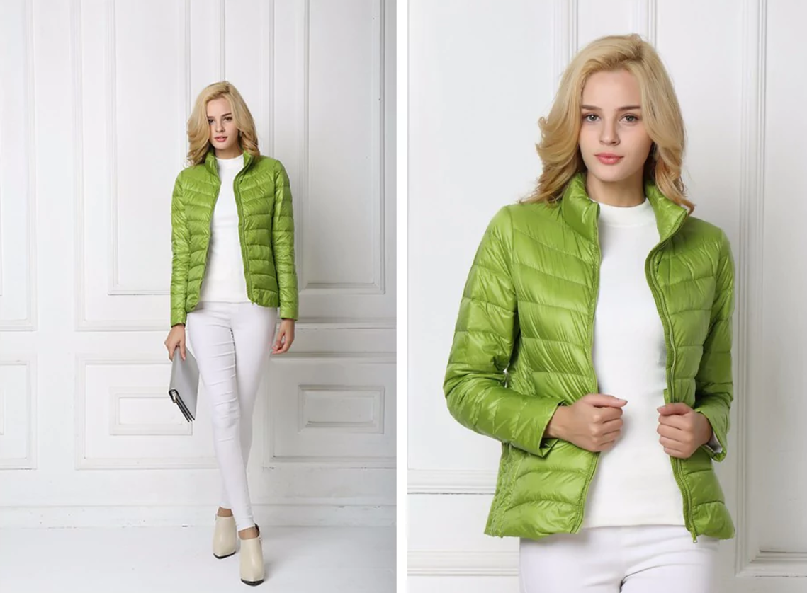 Elizabeth | Lightweight Down Jacket with Stand Collar