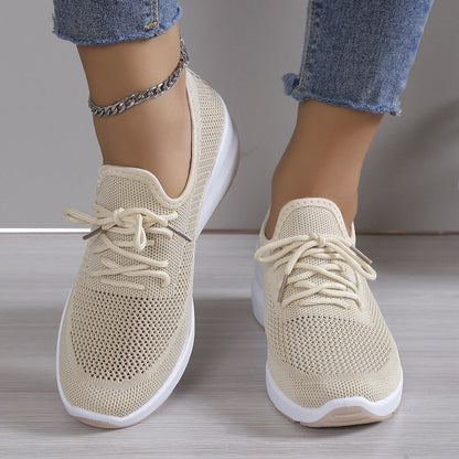 Elaris | Women Lace Up Sneakers with Breathable Design and Cushioned Sole